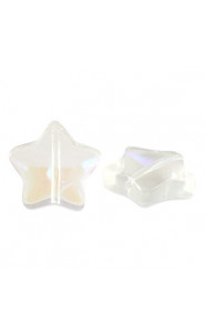 Glass bead 13mm Star - Crystal ab